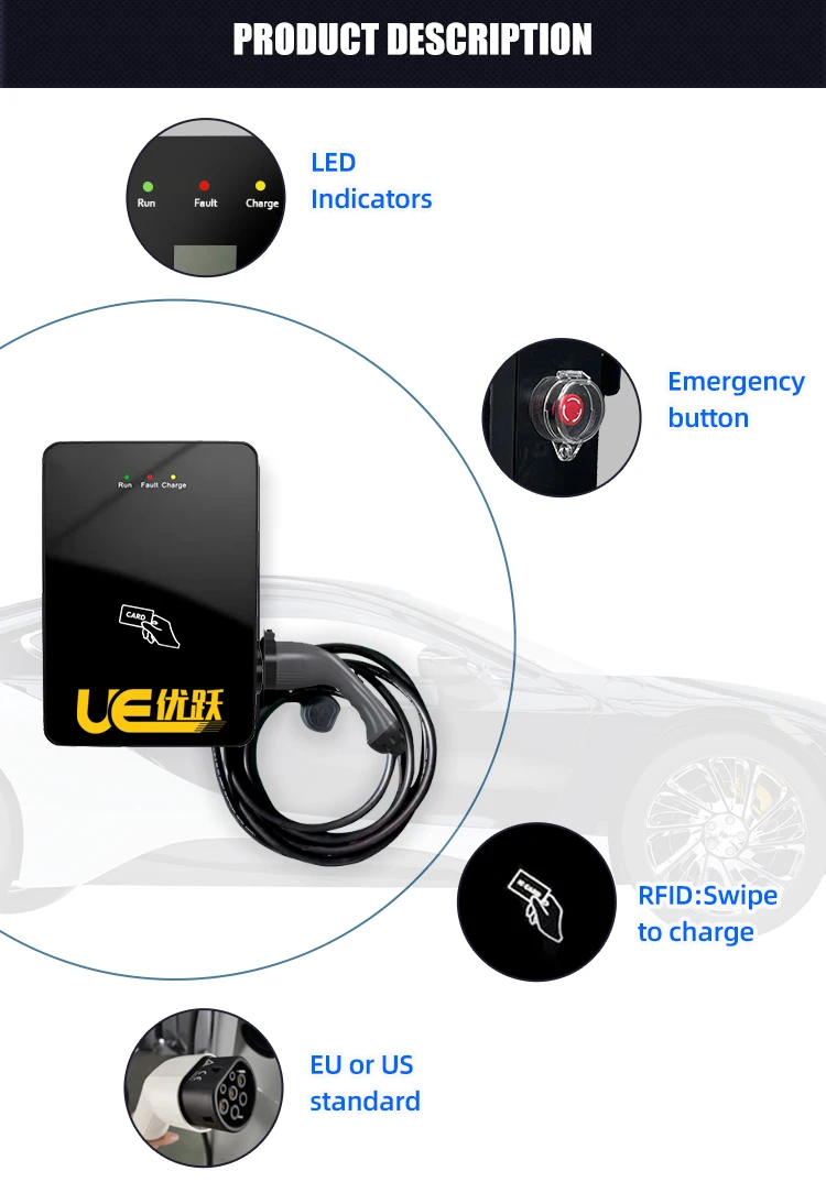 22kw AC ev chargers Factory for Electric Vehicle Car 32A new energy vehicles charging station car charger for electric car