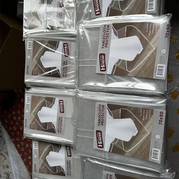 Super Clear PVC Film Rectangular Plastic Transparent Pvc Vinyl Table Cloth For Dining Table