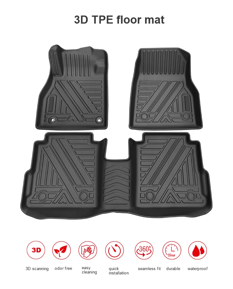 all weather waterproof car accessories tpe car floor mat for mercedes toyota tesa