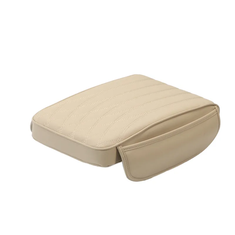 Thickened armrest box cushion with storage pocket Universal central armrest box pillow protective cover Car memory cotton pad