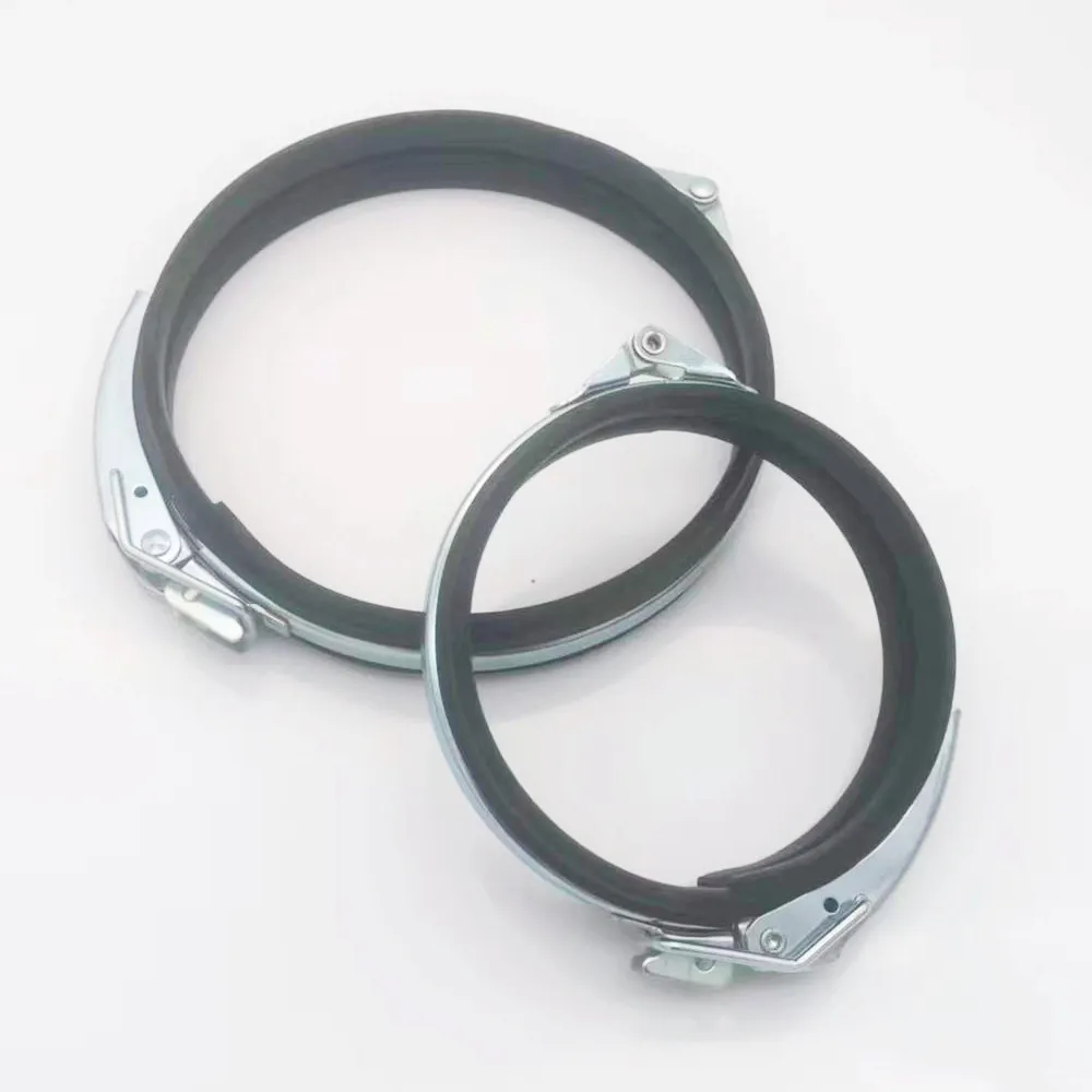Latest design quick Fit Spiral Pipe Ducting Hose Clamp For Round Duct Branch Pipe for Bulk Conveying