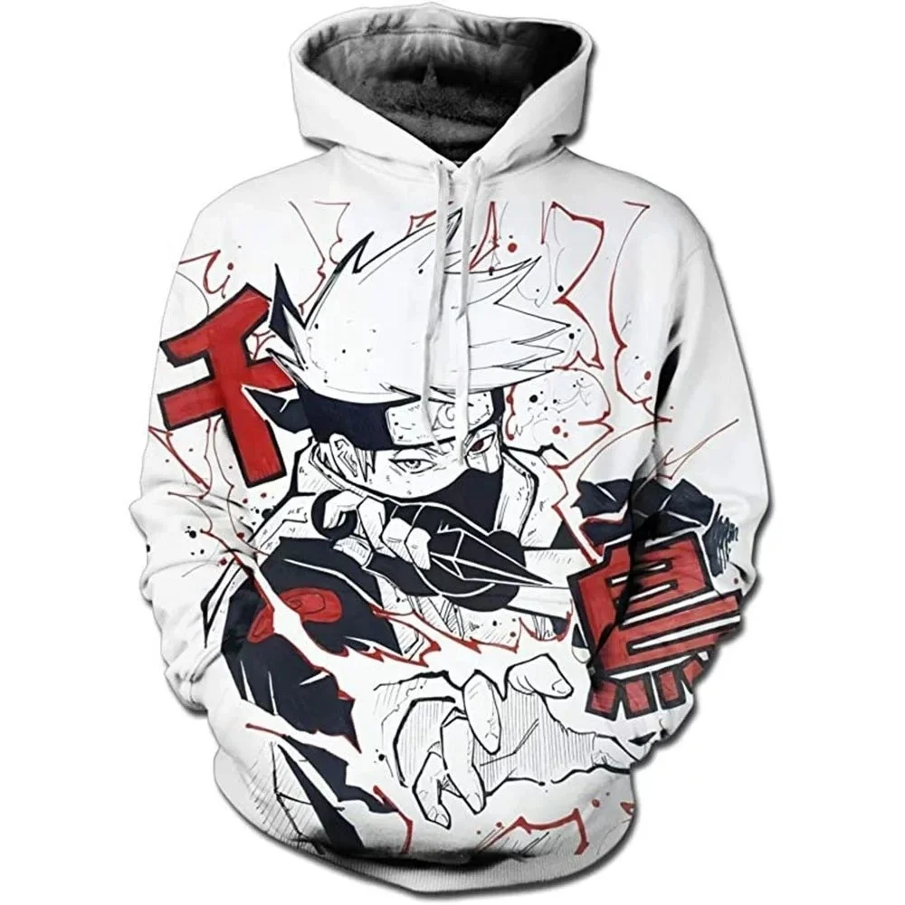 Clothes Man Sweatshirt 3d Print Anime Cosplay Narutoed Hoodie With Kangaroo Pocket