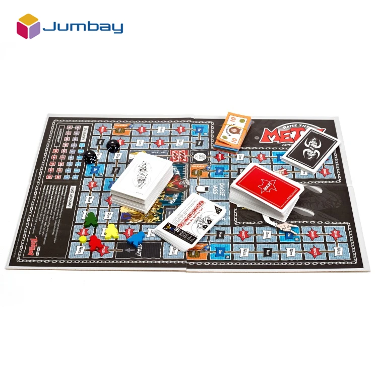 Eco Friendly Games With Box and Wooden Plastci Paper Discs Customized Index Tabletop Logical Board Role-Playing Card Board Games