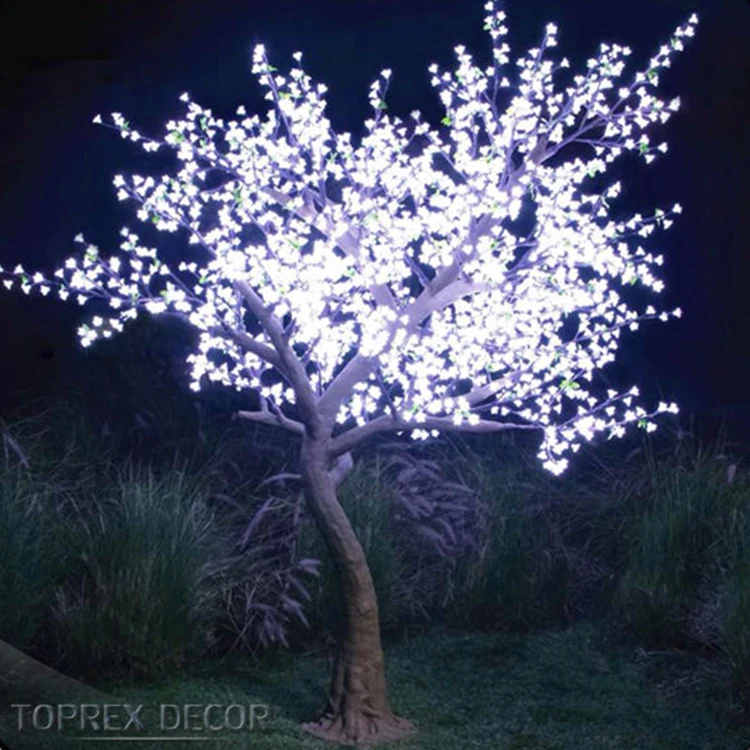 Outdoor LED Artificial Cherry Tree Light Christmas Party Center Decoration with White Pink Red Emitting Colors IP65 Rated