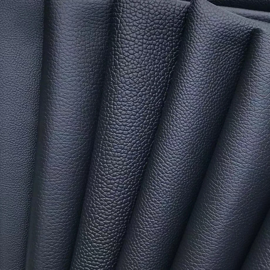 Faux Leather Sheet Litchi Grain Pattern PVC Bags Clothing Furniture Car Decoration Upholstery Leather Car Seats China Embossed
