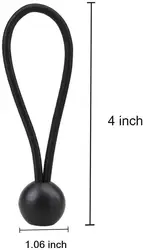 Bungee Balls, Taomoder Black Bungee Cord Heavy Weight Tarp Bungee Cords Tie Down Straps Multifunction Elastic Rope,SJD001