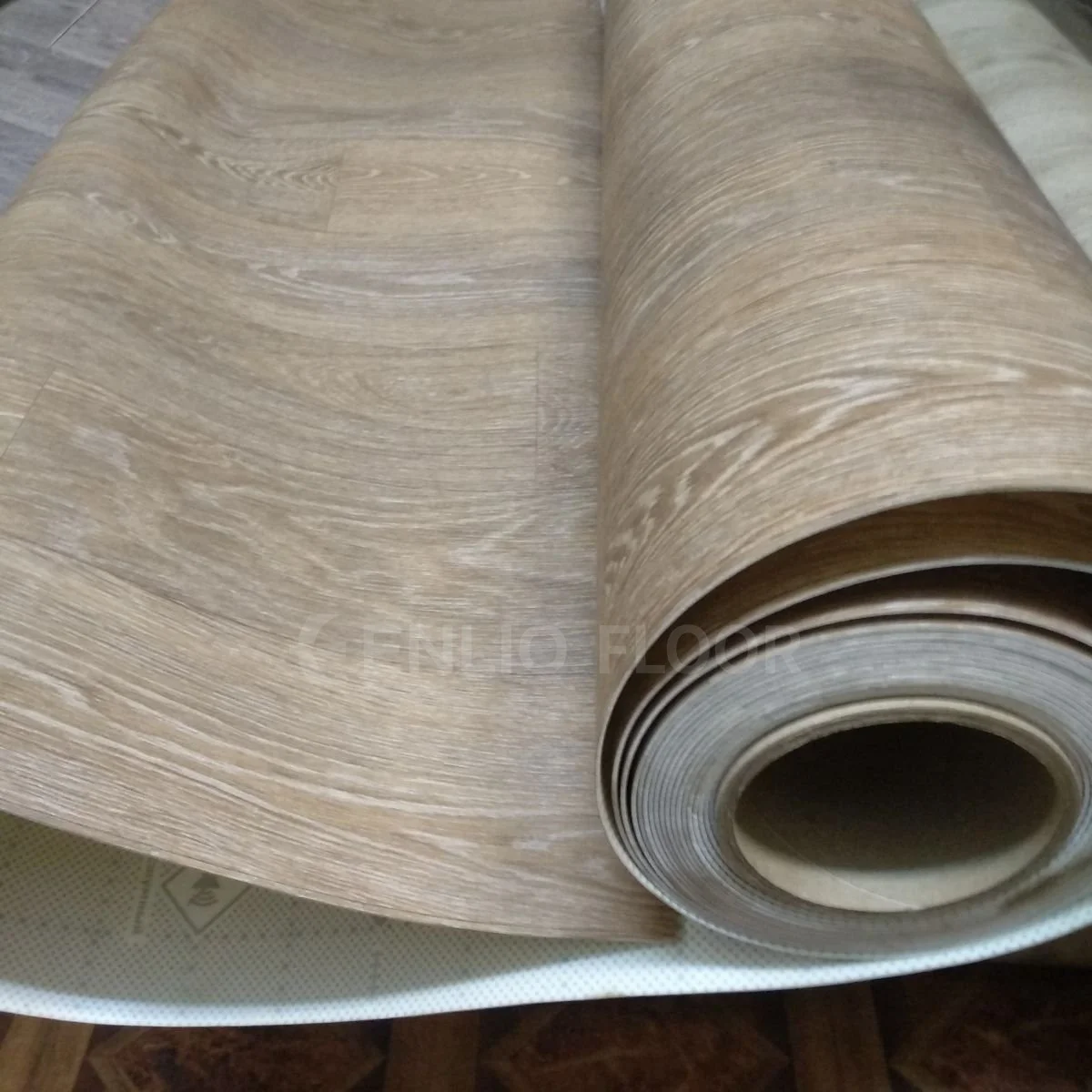 Enlio Floor Rolls Lvt Vinyl Linoleum Wood Plastic Floor Vinyle Wood Grain Mat Homogeneous Pvc Floor Roll Parquet