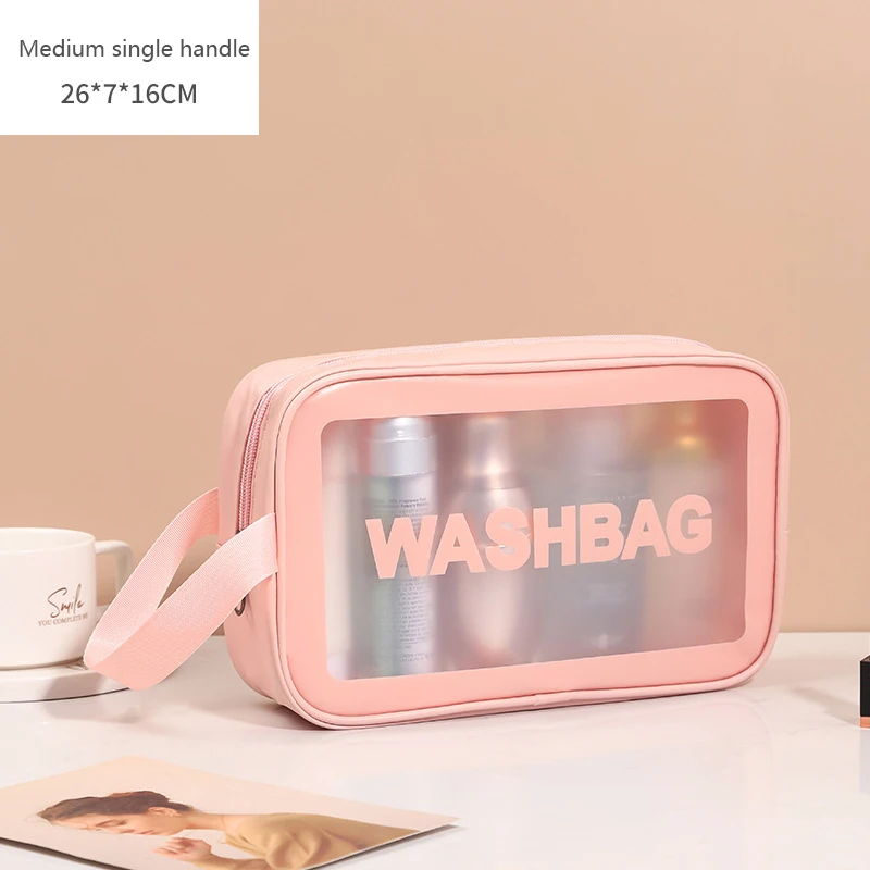 PVC Makeup bag three-piece large capacity convenient travel transparent waterproof toiletry bag