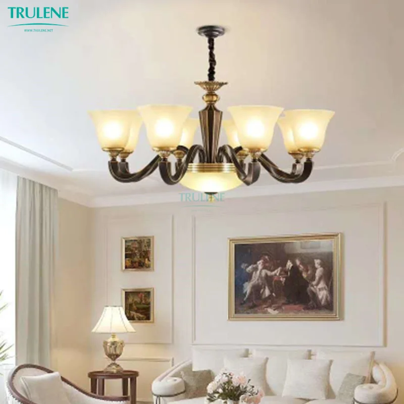 Luxury Crystal Dining Room Table Round Restoration Ceiling Pendant Light Lamp Circleeuropean Chandelier Indian Hanging Lamp