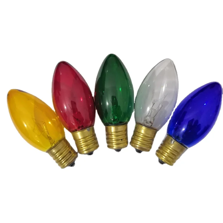 Traditional Edison C9 Christmas Lightbulb Replacement Multi Colors