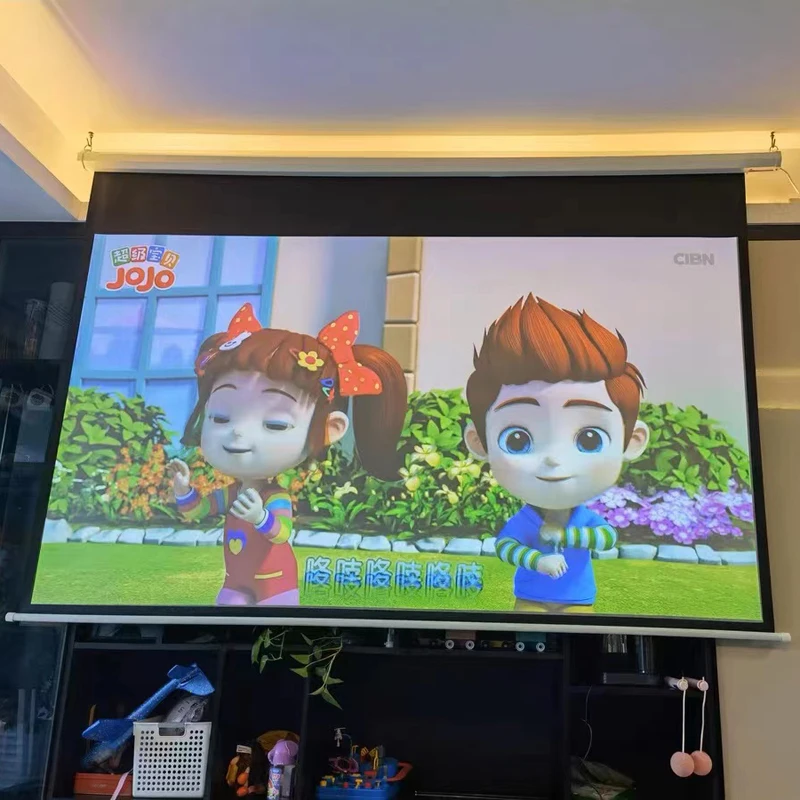 Motor projector screen 1:1  roll up automatic 60 72  84  92 100 120  150  motorized projector screen