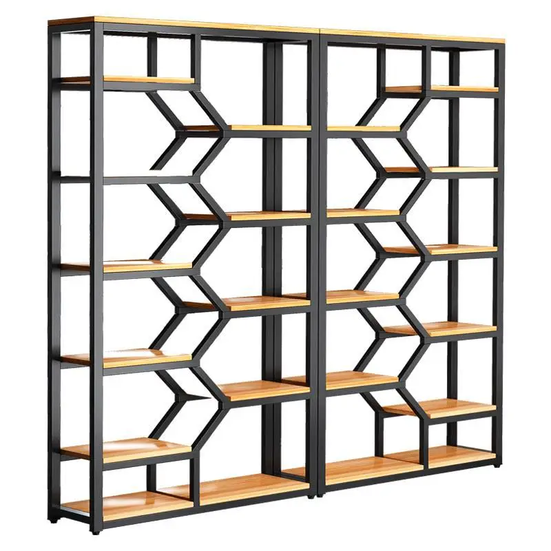 HQSLP Office Furniture Bookcase Modern Office Screen Living Room Bookshelf Office Storage Racks