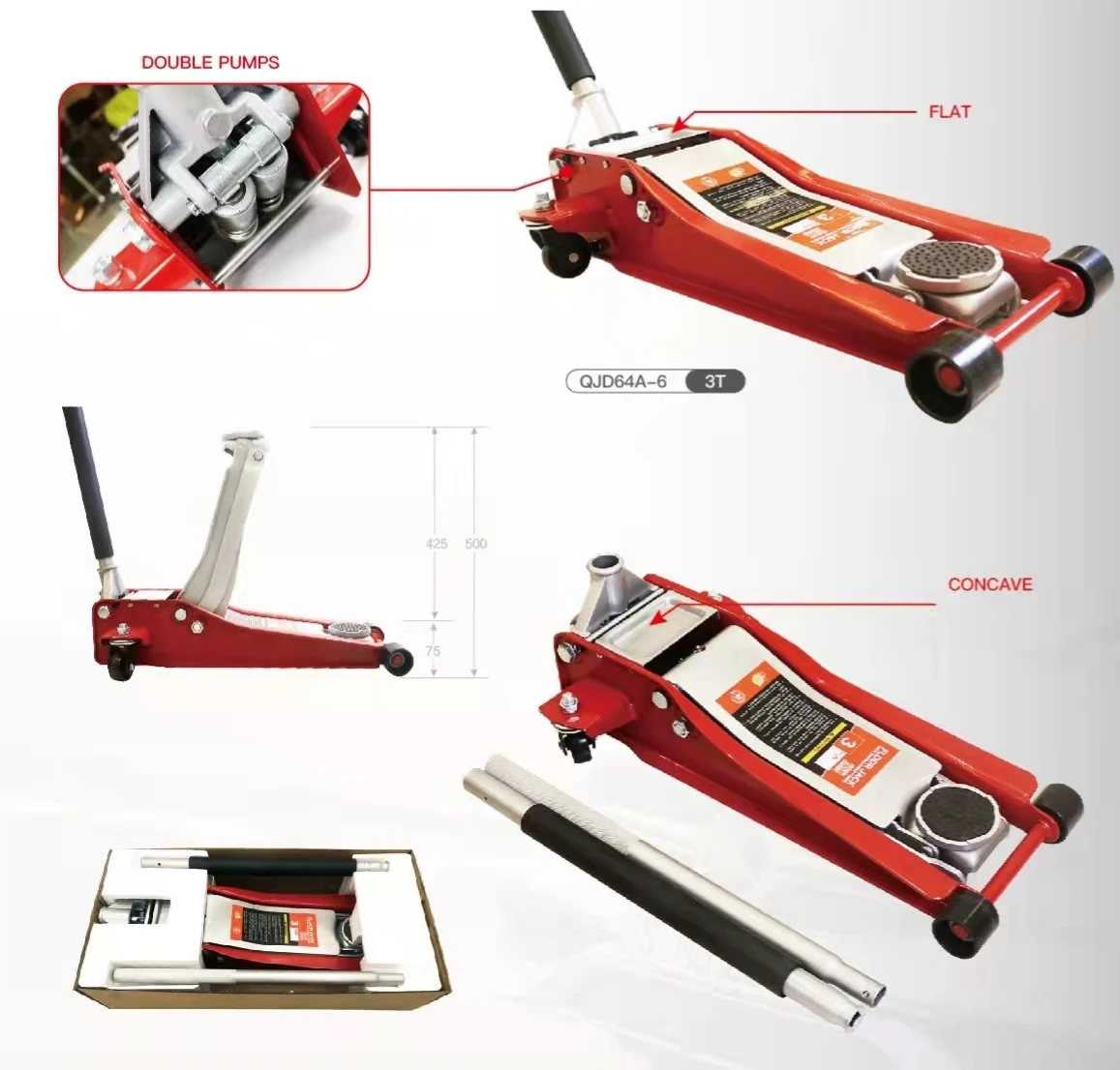 2022 Super Deluxe High Quality All Models Hydraulic Car Floor Jack