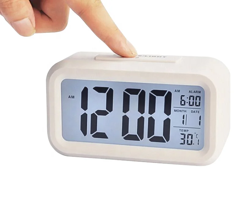Plastic 12/24-Hour Format Smart Alarm Clock Digital For Home Decoration