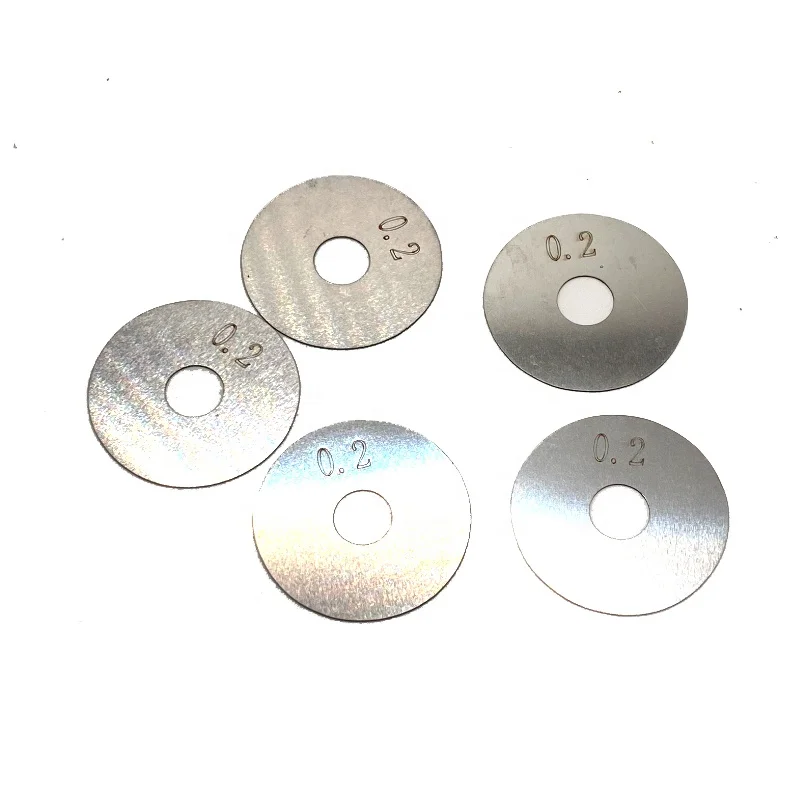 0.2mm Thickness Stainless Steel Thin Washer LOGO Laser Print Shim Round Pad