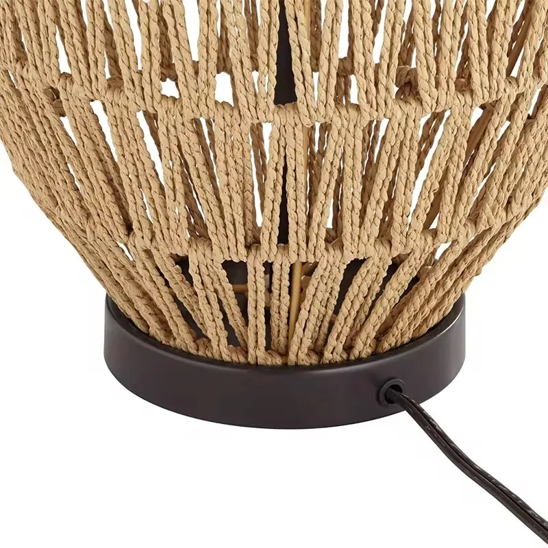 New Vine Weaving Nordic Modern Simple Classic Fashion Table Lamp Restaurant Bedroom Touchable Switch