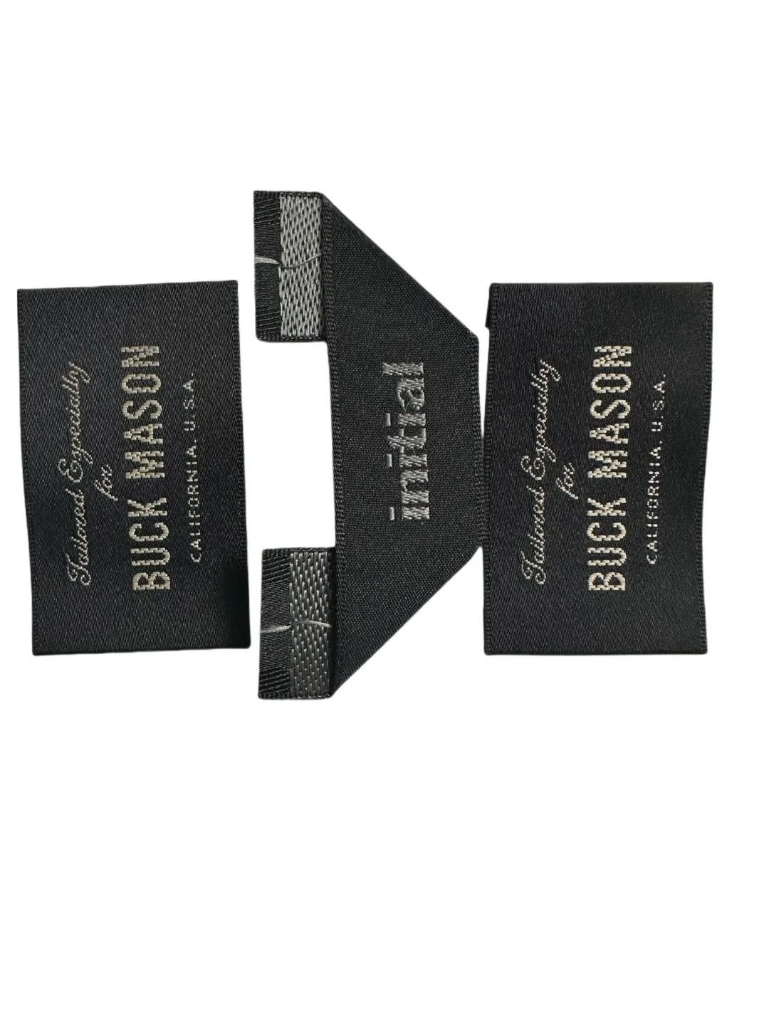 High Density Machine Weaving Polyester Neck Labels for Shoes Garment Caps Hats Vintage Style