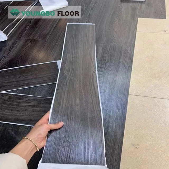 Wooden Luxury Vinyl Floor Waterproof Fireproof PVC Flooring Plank Tiles LVT Self Adhesive Tiles Sticker