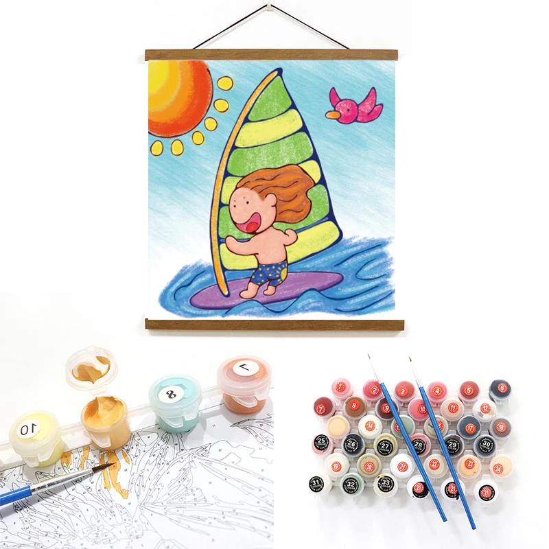 Supplier Christmas Painting By Numbers Painting By Digit Acrylic Kids Adult Paint With Numbers