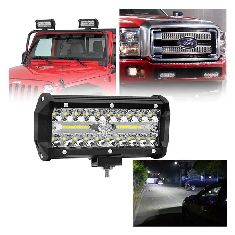 120w LED work light bar combo beam car Driving light for Off Road truck 4WD 4x4 motorcycle ramp 12V 24V auto fog lamp