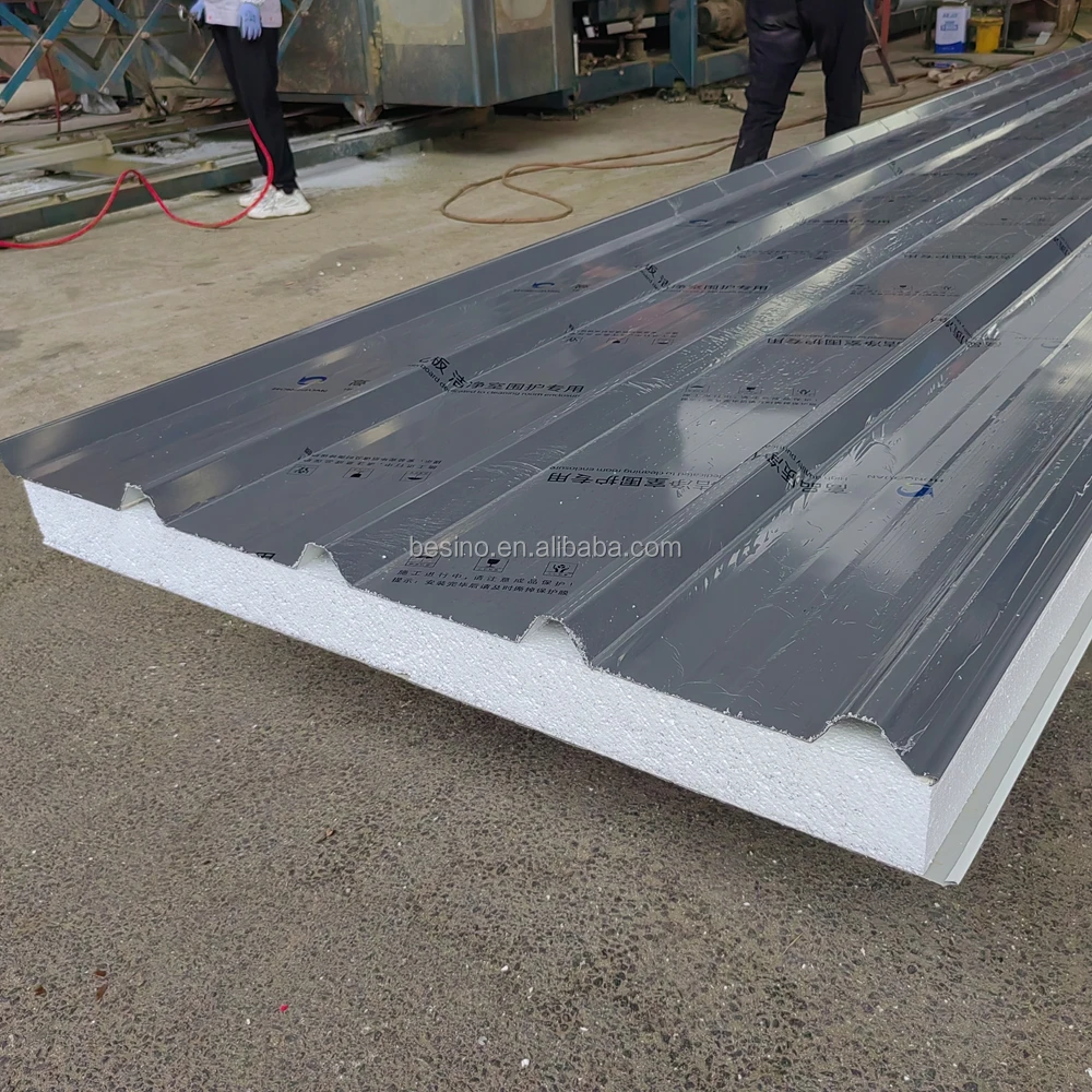 Fireproof Wholesale Easy Installation Eps Sandwich Panel Factory Insulated Metal Eps Insulated Sandwich Roof Panel