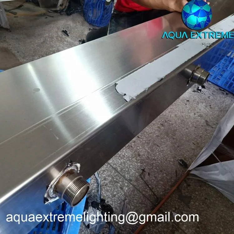 2020 New #304 #316 stainless steel cascade waterfall nozzles  for swimming pool and  pond sheer descent waterfall