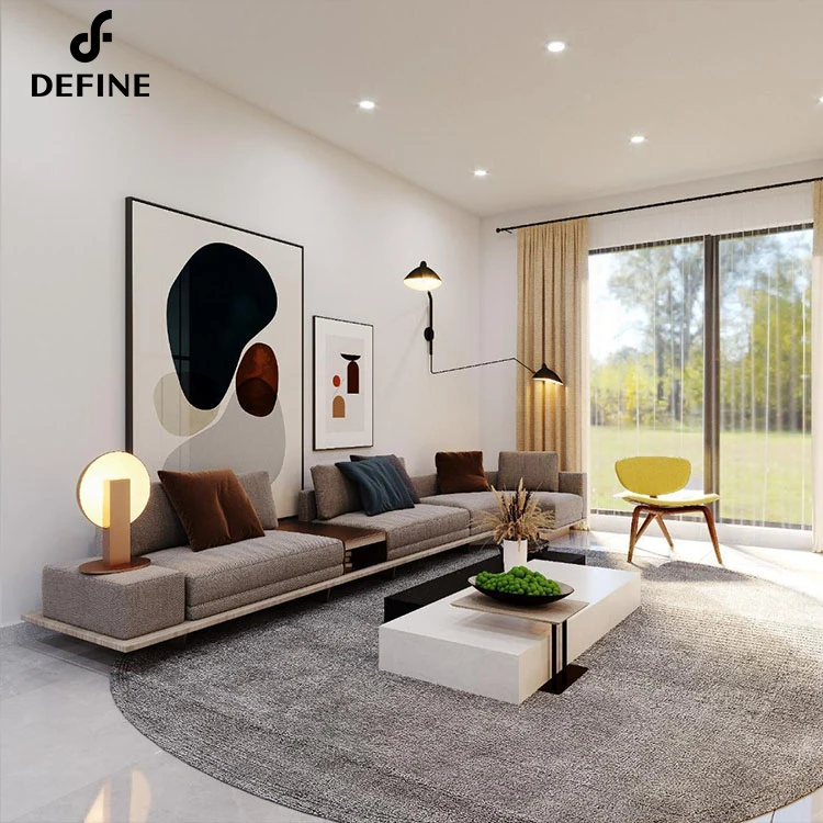 Luxury Turnkey Solution Two Story Big House With Furniture Inside Prefab Precast Concrete Modular House