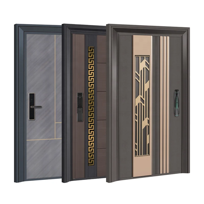 Security Steel Entry Door Exterior Factory Price Europe Main Entrance Door For Villa