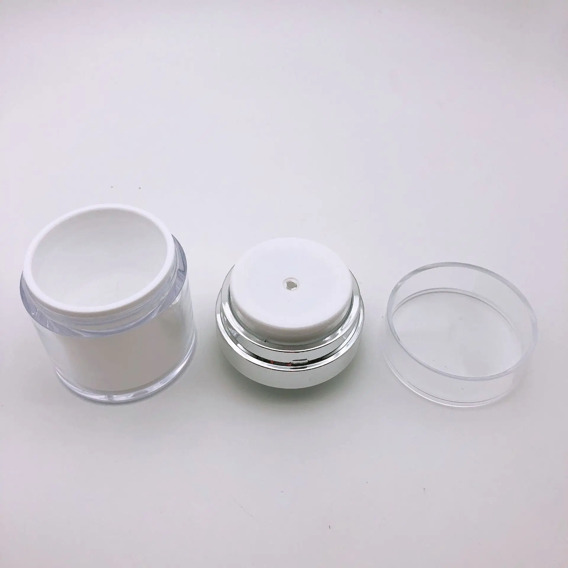 30g 50g Cosmetic Jars Plastic Squeeze Bottles Empty Cosmetic Airless Cream Jars