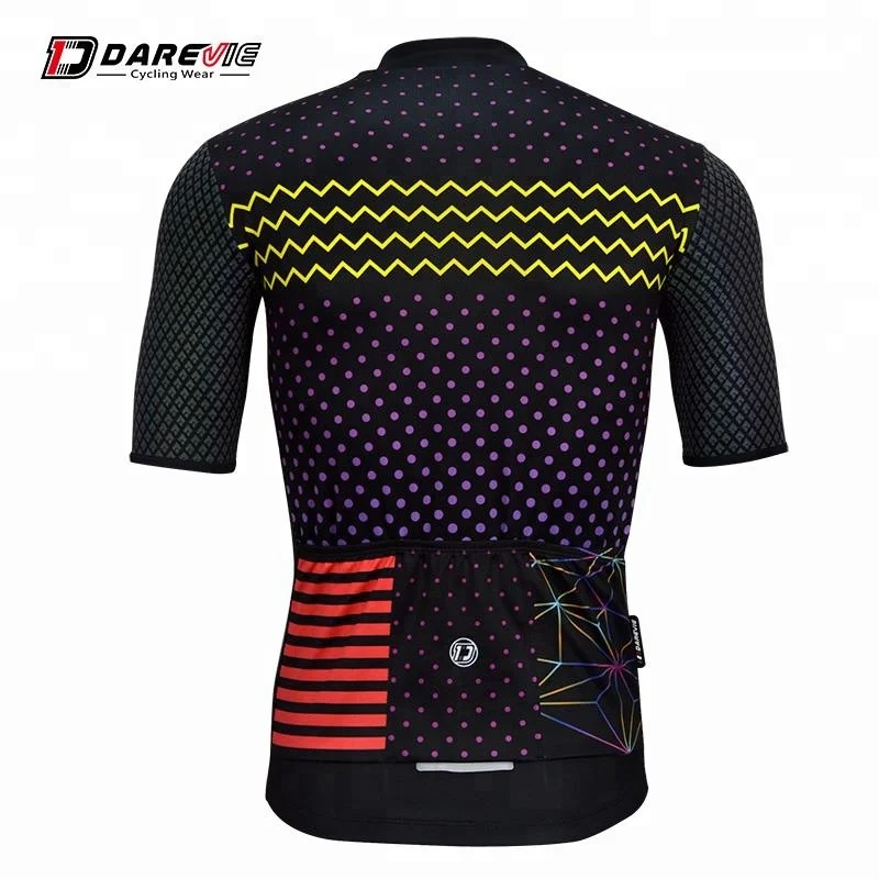 Darevie Reflective Sleeves MTB Manufacturer Safety Design Bicycle Jersey Cycling Men