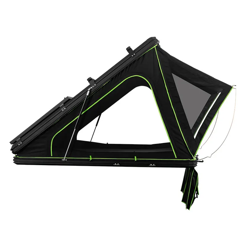 Pop up light weight hardtop shell rtt roof tent top hardshell aluminium triangle rooftop tent hard shell sunroof access