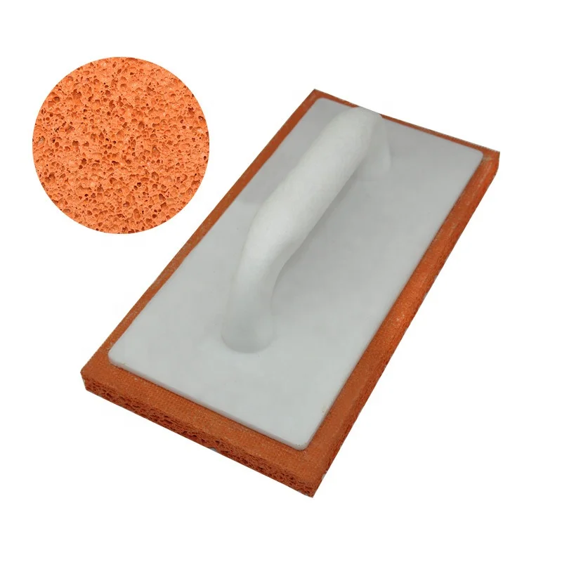 Low Density Orange Color Rubber Plastic Handle Masonry Float Plastering Trowel