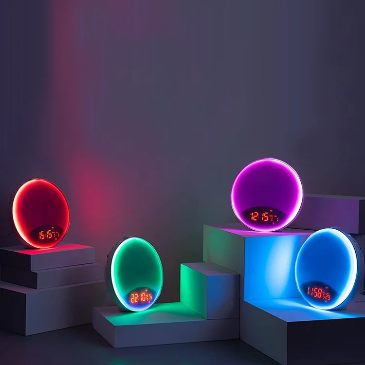 Multifunction Wake Up Light Led Night Kid Gift RGB Sunrise Sunset Simulation