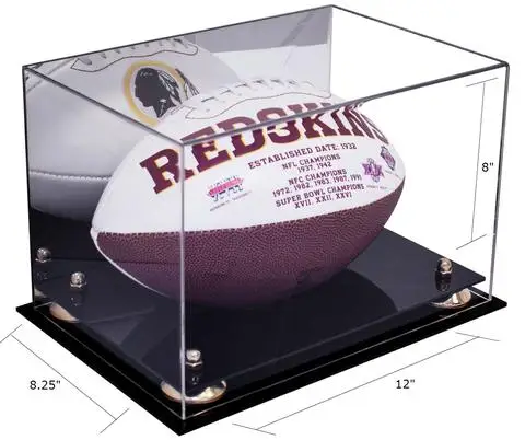 Quality American football acrylic display case rugby display stand customized design