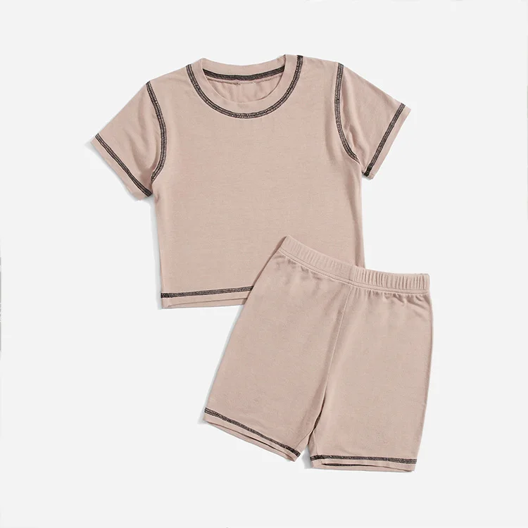 Лидер продаж летние комплекты детской одежды новый дизайн футболка из 2 предметов детская