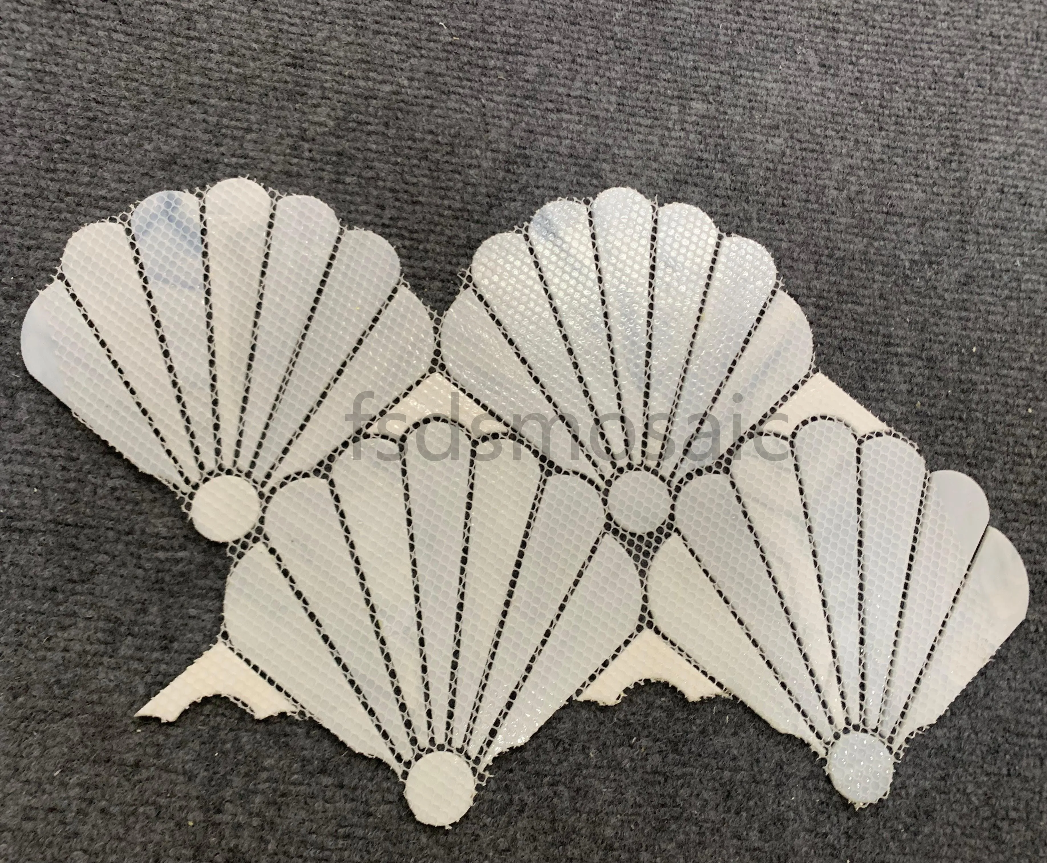 New Technology Square Kitchen Backsplash Wall Tile Gray White Green Flower Color Crystal Glass Mosaic for Indoor Wall