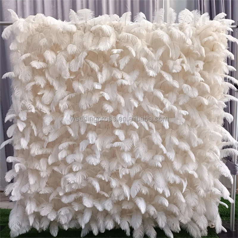 China Wholesale Luxury Feather Wall Decorative  Wedding Wedding Flower Wall