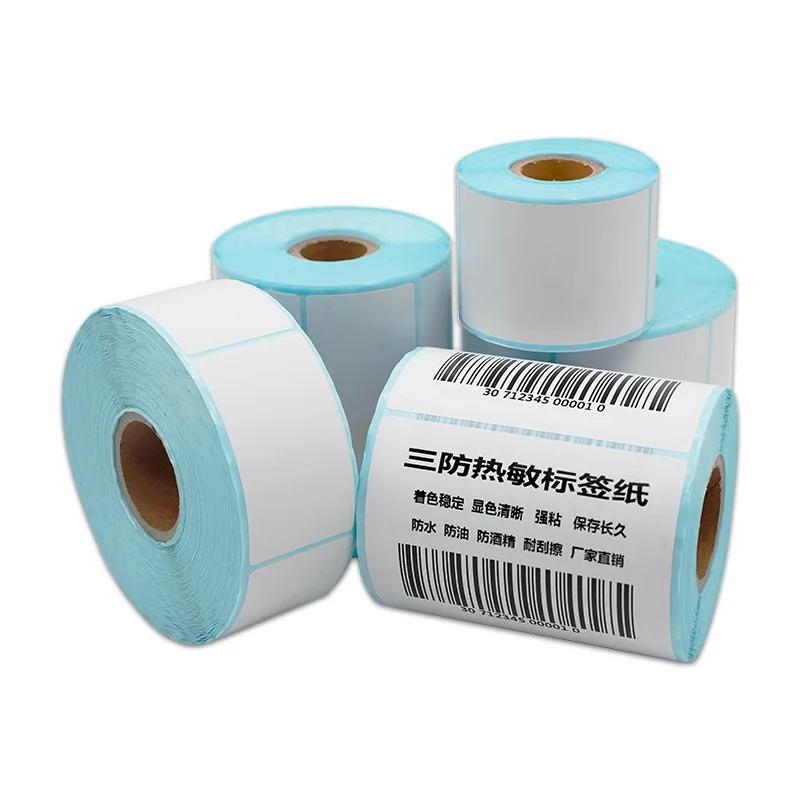 Custom Thermal Roll Stickers 60*40*700 PCS Product Design Fragile Sticker Self-adhesive Private Label Barcode Rolls Labels