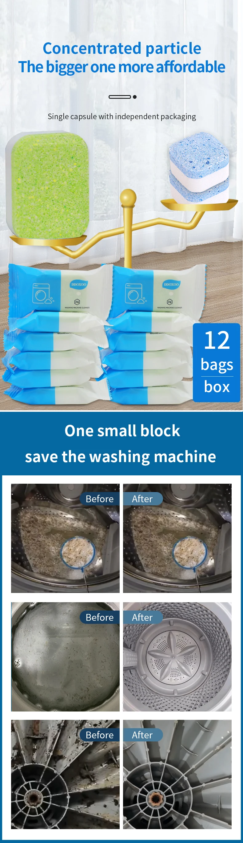 2023 Good quality factory directly detergent powder washing machine cleaning tablets