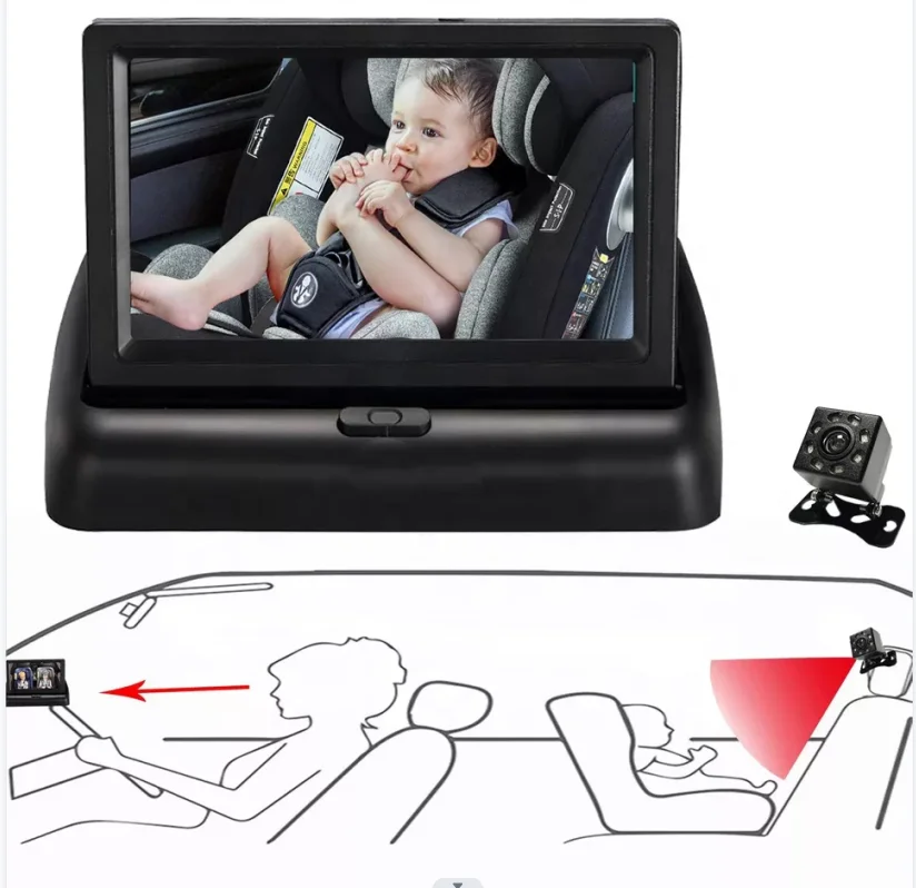 New Arrival Car Inside Adjustable  Safety Rear Facing Seat 1080P HD  Baby Car Camera for Back Seat for baby
