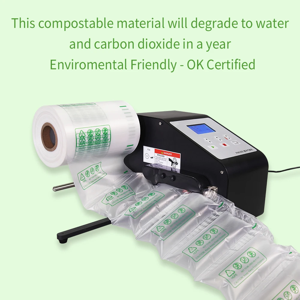 Compostable Inflatable PLA Protective Packaging Plastic Air Pillow Cushions