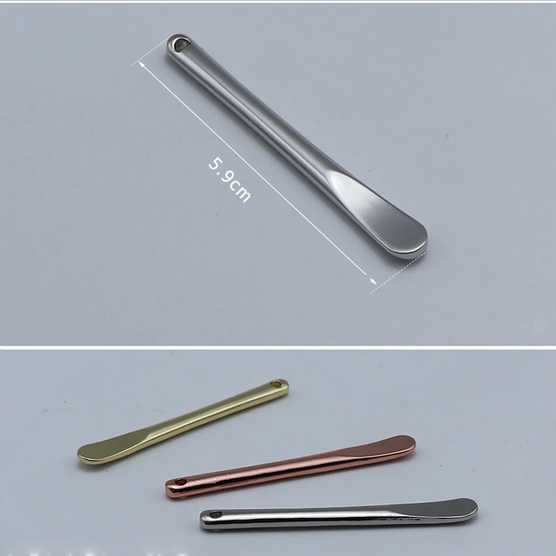 In stock private label luxurious zinc alloy eye cream golden spoon mini cosmetics face spatula