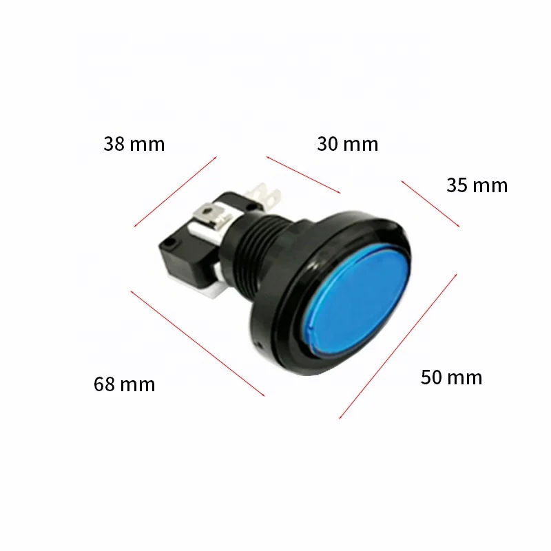 Arcade T T Motorcycle Game Machine Motor Racing Car Console Oval Led Push Button Switch 12V Illuminated Button Replacement Parts