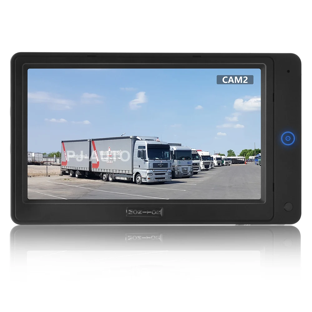 PJAUTO 7 Inch High Compatibility Reverse Rear view Single Button Heavy Duty LCD Rear View Vehicle Car Truck Bus Monitor