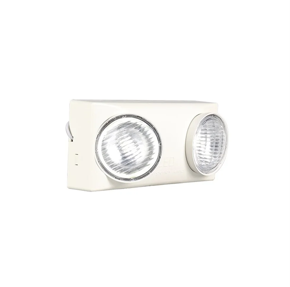 Ac 220-240V 50/60Hz Twin Spot Wall Mounted Rechargeable 2Heads Led Battery Backup Emergency Light