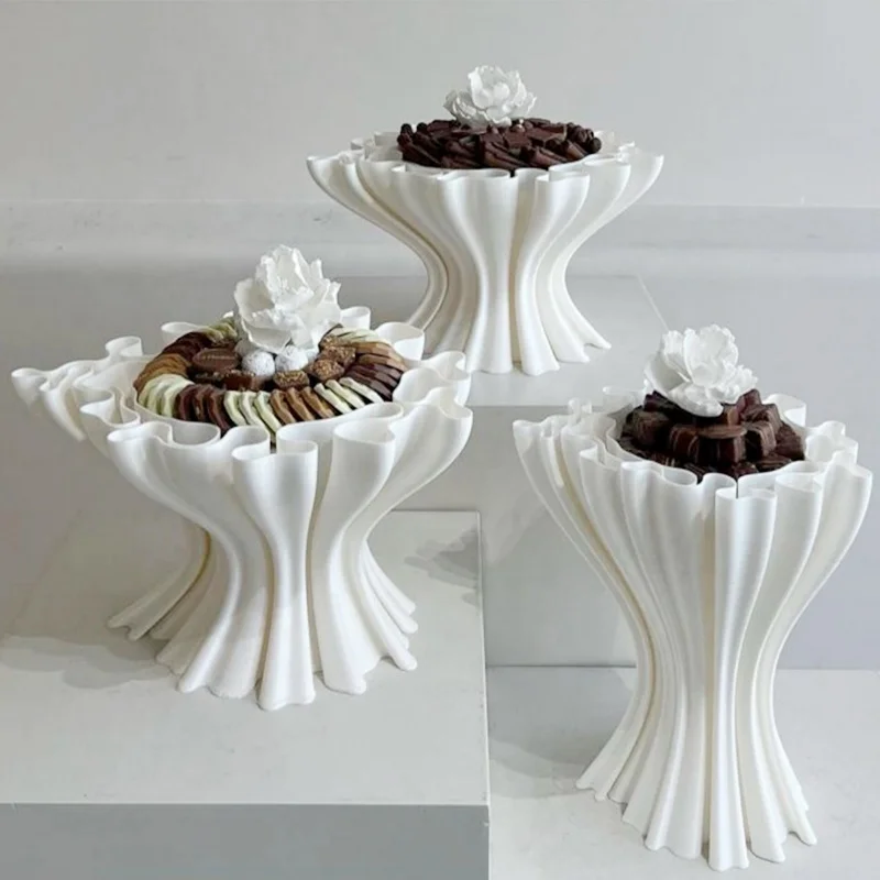 Wedding Event Ramadan Decorations Party Centerpieces & Table Decor Cake White Ceramic Serving Tray