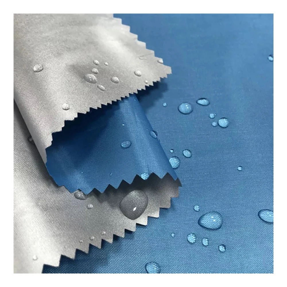 Multi-purpose customizable recycled textile 190T waterproof polyester taffeta waterproof silver plated fabric fabric