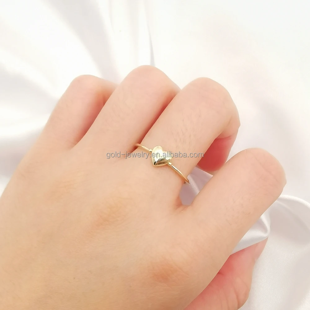 Роскошное женское золотое кольцо в форме сердца 14k 9k настоящее