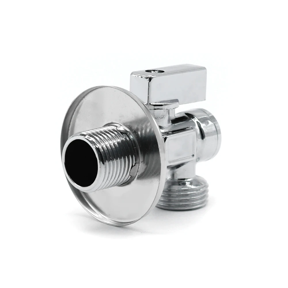 High Quality Brass Angle Valve with filter 1/2 3/4 chrome plated quarter turn for plumbing bathroom accessories