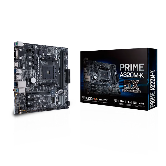 Hot sale PRIME A320M-K AM4 motherboard with DDR4 3200MHz, 32Gb/s M.2, SATA 6Gb/s, USB 3.0 Micro-ATX Motherboard